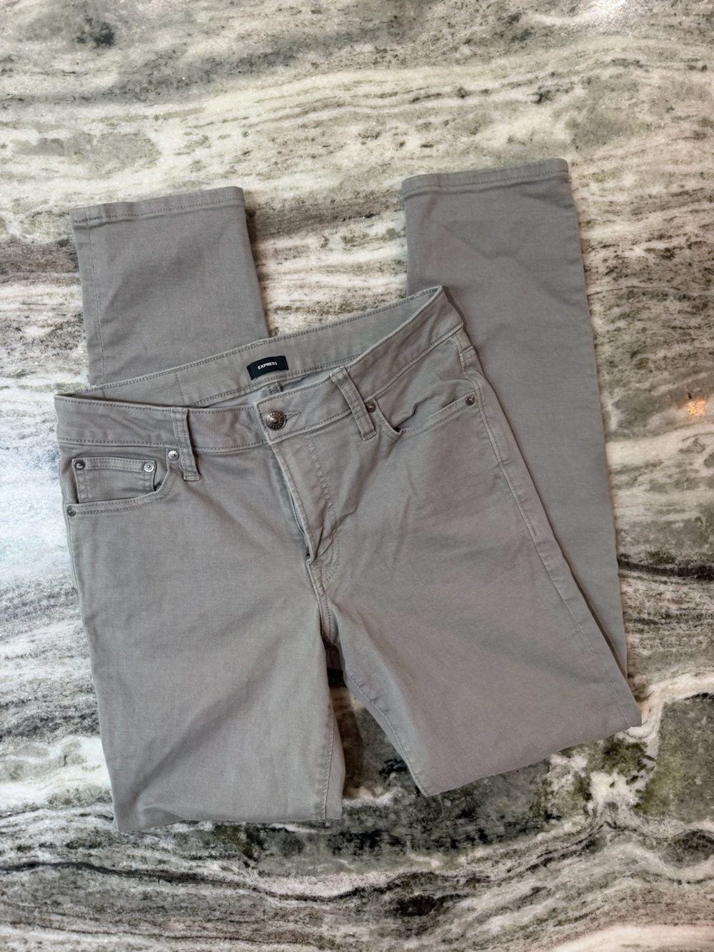 Express Men's Grey Slim Straight Jeans 29x32